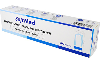 Torebki do sterylizacji (op. 200 szt.) 70mm x 260mm SoftMed