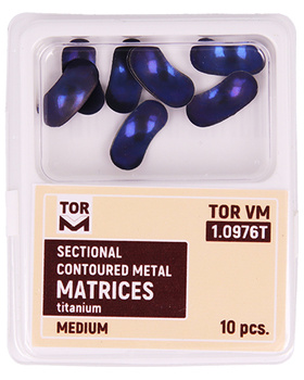 Sectional contoured titanium matrices (10 pcs box) - medium - 0,030 soft (1.0976T) - TOR VM