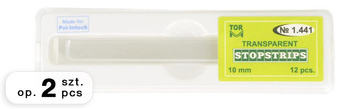 Paski poliestrowe przezroczyste ze stoperami 10 mm / 0,050 mm (12 szt.) (1.441) (2 opak.) - TOR VM