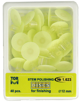 Stem discs (40 pcs box) 12 mm yellow fine - TOR VM