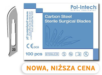 Carbon Steel Sterile Surgical Blades #20 (100 pcs box) Polydent