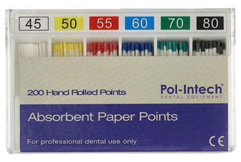 Absorbent paper points Pol-Intech (200 pcs box) - 2% 45-80