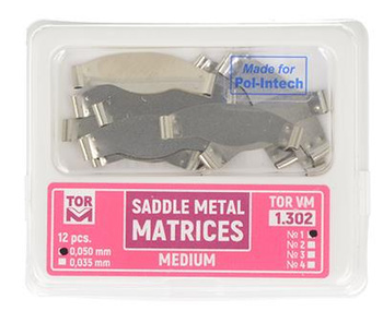Saddle Metal Matrices flat 0,050 mm (12 pcs.) medium (1.302) - TOR VM