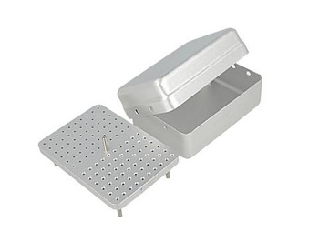 Endobox for 120 canal instruments, silver