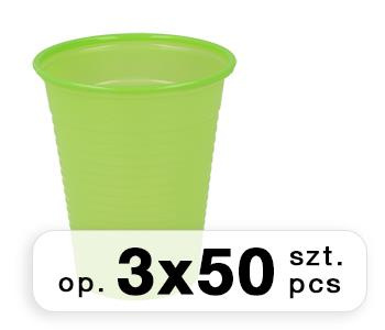 Kubeczki Polydent jednorazowe 180ml (op.3 x 50 szt.) limonkowe