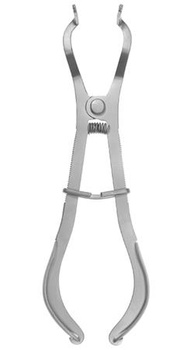 Ivory dental dam clamp forceps