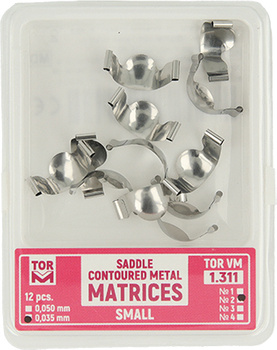 Saddle Contoured Metal Matrices (12 pcs box) small (2) - 0.035mm - TOR VM