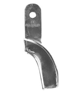 Impression tray with edge right solid