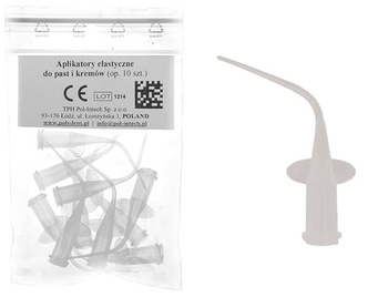 Pre-bent elastic microapplicator tips (10 pcs package) - transparent