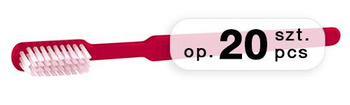 Toothbrushes with paste dose, burgundy (20 pcs.)