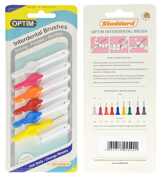 Szczoteczki Interdental OPTIM Stoddard do przestrzeni międzyzębowych (op. 6 szt.) asortyment