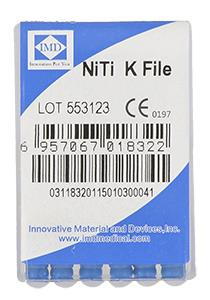NiTi endo files (6 pcs box) length 25 mm K-File 30