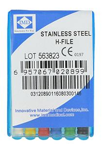 Stainless steel endo files (6 pcs box) length 25 mm H-File 15-40
